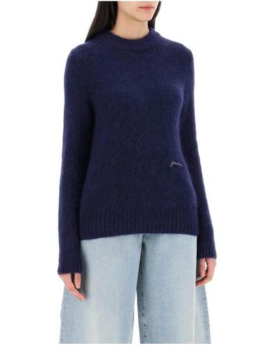 Ganni Round-neck knitwear - Blau