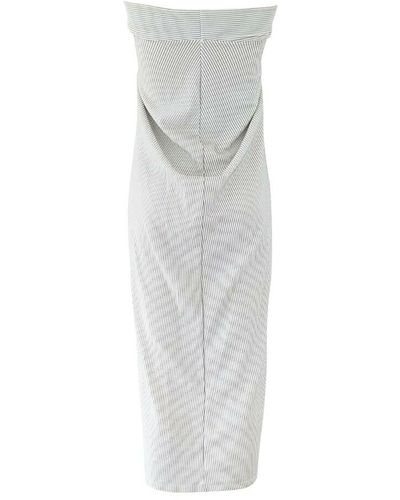 JW Anderson Pinstripe tube dress - Bianco