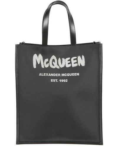 Alexander McQueen Tote Bags - Black