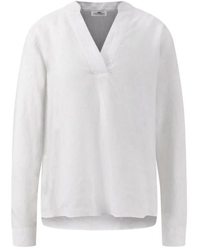 Fynch-Hatton Leinen tunika bluse - Weiß