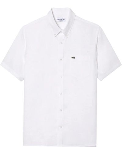 Lacoste Short Sleeve Shirts - Weiß