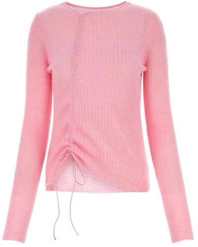 Cecilie Bahnsen Rosa alpaka-mischung pullover - stilvoll und gemütlich - Pink