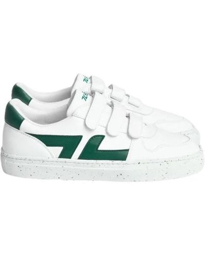 Zegna Sneakers verdi sostenibili con velcro - Bianco