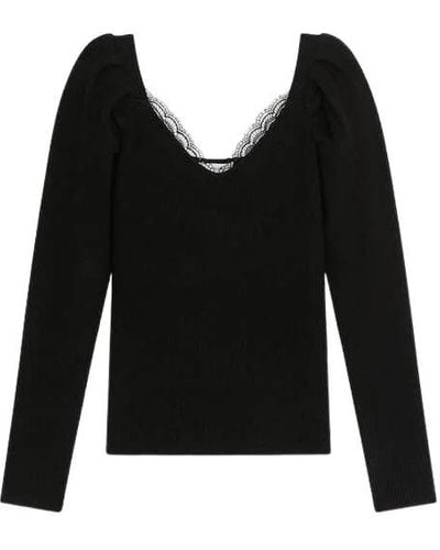 Suncoo V-Neck Knitwear - Black