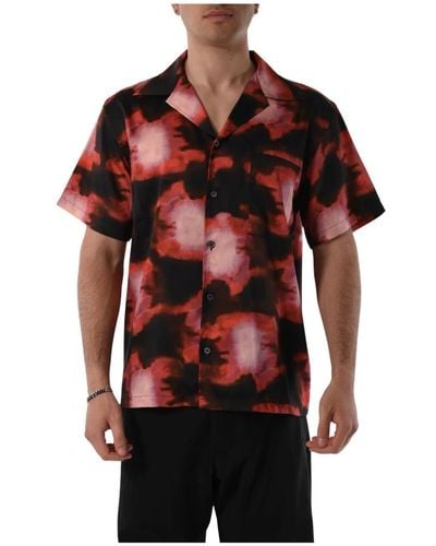 Department 5 Bedrucktes hemd mit bowling-kragen - Rot