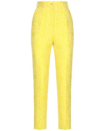 Dolce & Gabbana Cropped Pants - Yellow