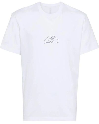 Neil Barrett Weißes grafikdruck baumwoll t-shirt