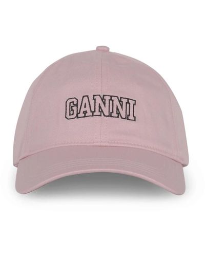 Ganni Stilvolle cap hat kollektion - Pink