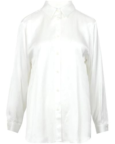 Kaos Camicia bianca in viscosa con colletto - Bianco