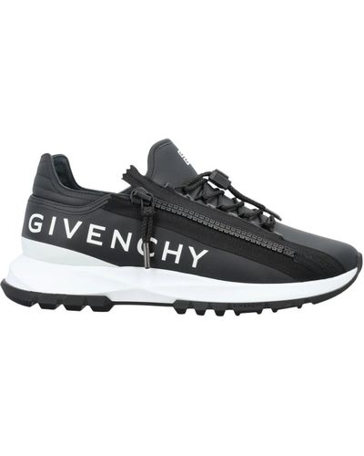 Givenchy Schwarz/weiß spectre reißverschluss sneakers