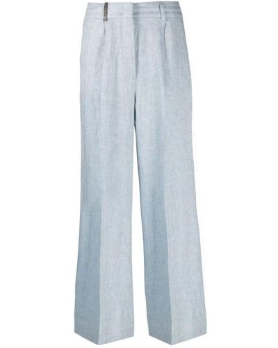 Peserico Wide Trousers - Blue