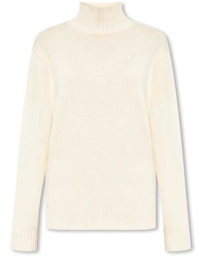 adidas Originals Suéter de cuello alto con logotipo - Blanco