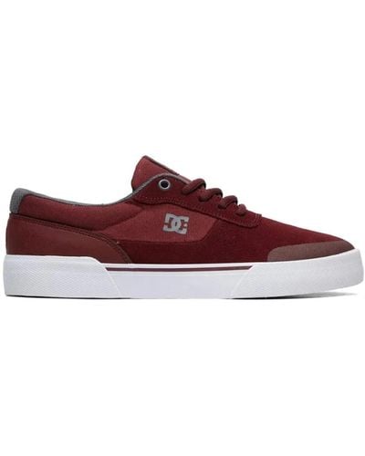 DC Shoes Sneakers in tela e pelle rosse - Rosso