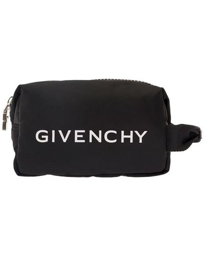 Givenchy Schwarze g-zip kulturtasche