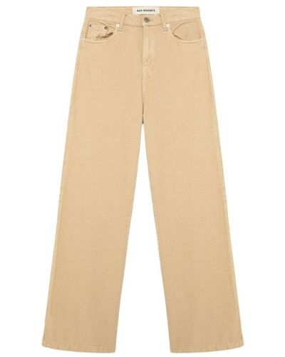 Roy Rogers High waist flare fit denim jeans - Neutro