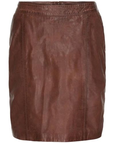 Btfcph Pencil skirt with pockets skind 100102 - Marrón