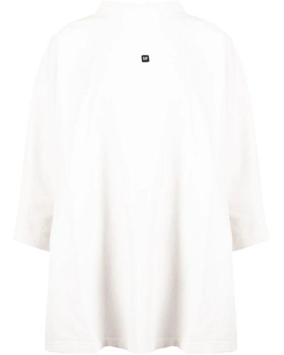 Balenciaga Signaturdruck baumwoll-t-shirt - Weiß