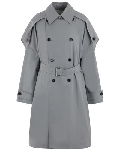 Bottega Veneta Coats > trench coats - Gris