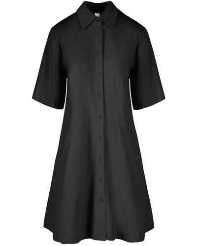 Bomboogie Cotton midi shirt dress - Negro