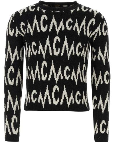 MCM Stilvolle strickwaren,schwarzer kaschmir-mix pullover