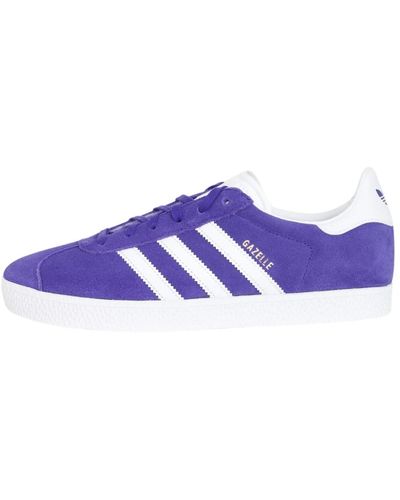 adidas Originals Weiße und lila gazelle sneakers - Blau