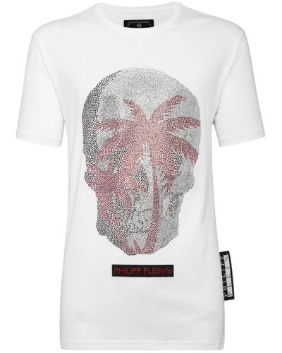 Philipp Plein Platinum cut crystal skull t-shirt - Weiß