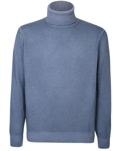 Dell'Oglio Knitwear > turtlenecks - Bleu