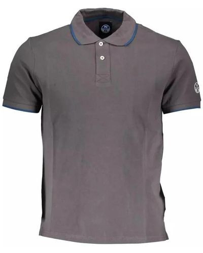 North Sails Klassisches polo shirt mit kontrastdetails - Grau