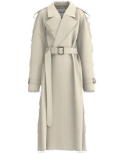Burberry Belted Coats - Natural