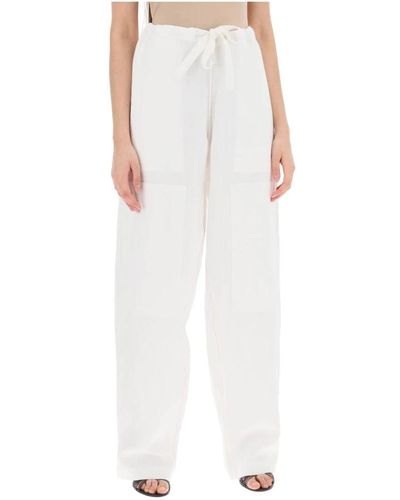 Ferragamo Wide trousers - Blanco
