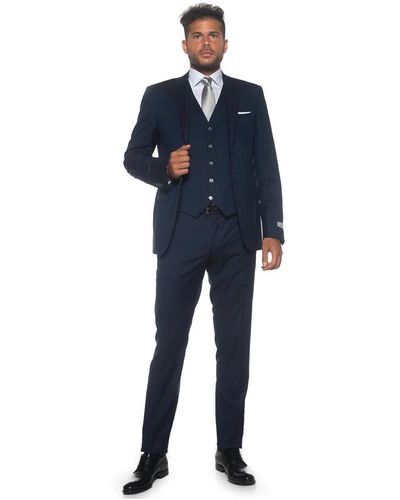 Canali Single Breasted Suits - Blue