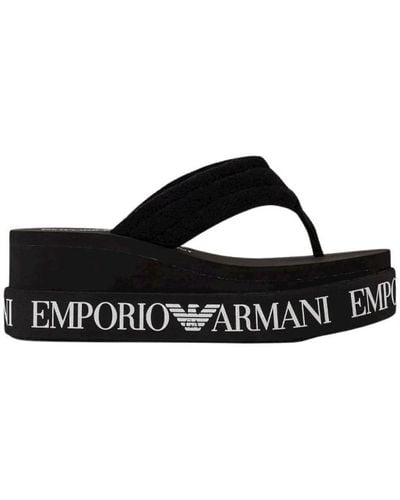 Emporio Armani Flip Flops - Black