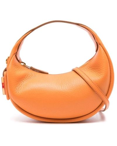 Hogan Leder tasche mit körniger textur - Orange