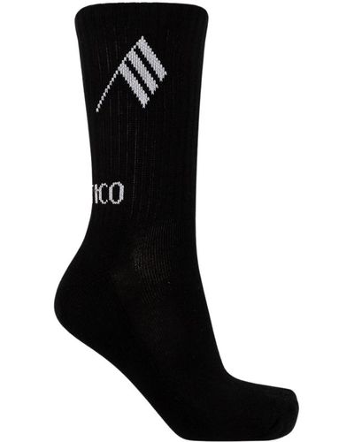 The Attico Socken mit logo - Schwarz