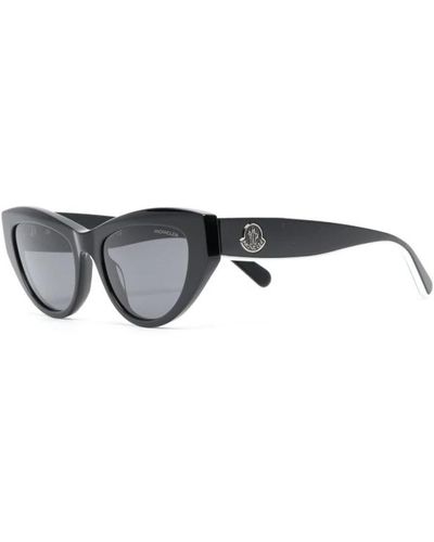 Moncler Schwarze sonnenbrille mit originalzubehör