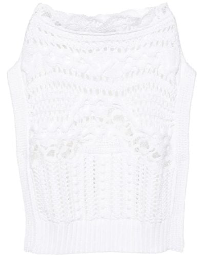 Ermanno Scervino Round-neck knitwear - Weiß