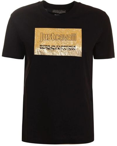 Just Cavalli Schwarze t-shirts und polos