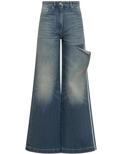 Peter Do Jeans > wide jeans - Bleu