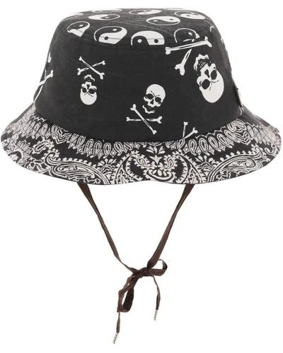 Children of the discordance Bandana bucket hat con logo plaque - Nero