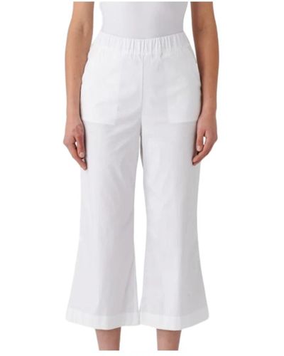 Paolo Fiorillo Trousers > cropped trousers - Blanc
