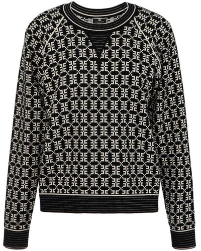 Elisabetta Franchi Round-neck knitwear - Negro