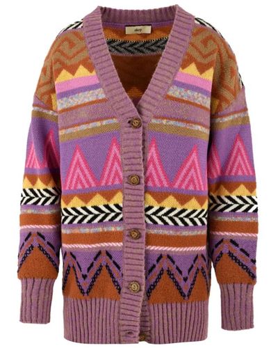 Akep Multicolour cardigan sweaters - Rot