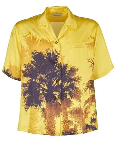 Laneus Short Sleeve Shirts - Yellow