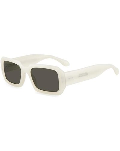 Isabel Marant Perlblaue sonnenbrille mit grauen gläsern - Weiß