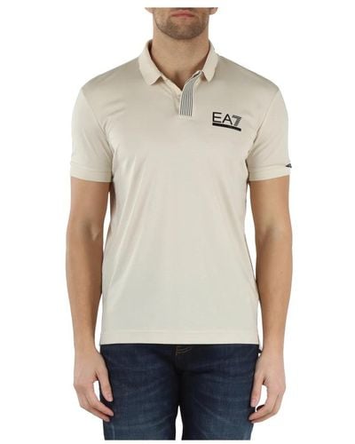 EA7 Polo Shirts - Natural