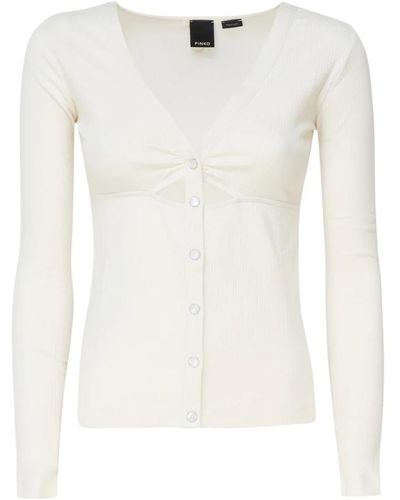 Pinko R baumwoll v-ausschnitt pullover - Weiß