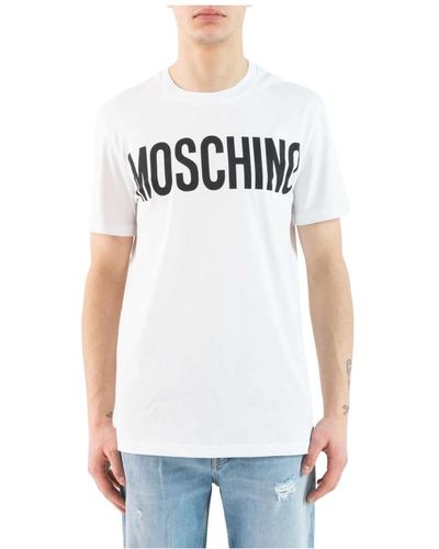 Moschino Kurzarm logo print t-shirt - Weiß