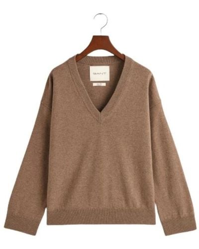 GANT V-neck knitwear - Marrone