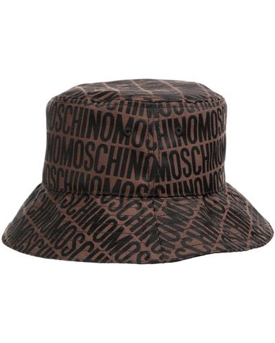 Moschino Cappello con logo - motivo multicolore - Marrone