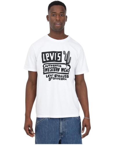 Levi's Weiße t-shirts und polos mit western-print levi's
